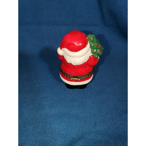 Santa Trinket Box Porcelain Hinged - Picture 3 of 7